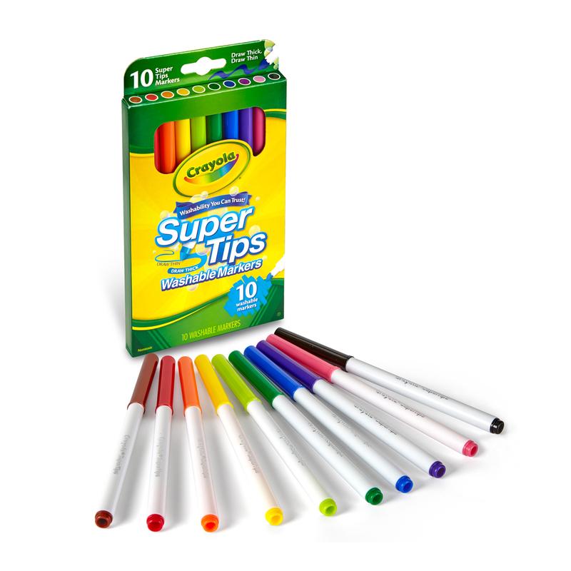 Acme Crayola Washable Super Tips Markers 10Pk 1001826_2