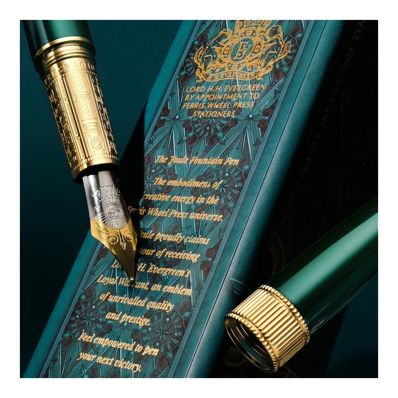 Acme Ferris Wheel Press Fountain Pen Joule Engravers Teal Fine 1000159_6