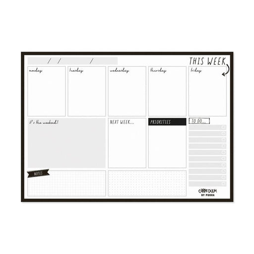 Acme Pukka Carpe Diem Weekly Planner Pad Black 1000169_1
