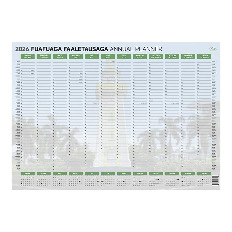 Acme Tuhi Wall Planner Double Sided A2 Unlaminated Samoan 2026 12447913_1