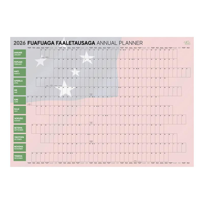 Acme Tuhi Wall Planner Double Sided A2 Unlaminated Samoan 2026 12447913_2