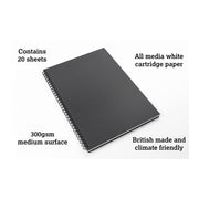 Artgecko Splashy Sketchbook A3 40 Pages 20 Sheets 300gsm White Paper GEC602_3