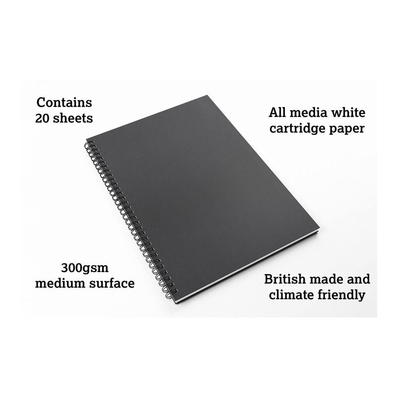 Artgecko Splashy Sketchbook A3 40 Pages 20 Sheets 300gsm White Paper GEC602_3