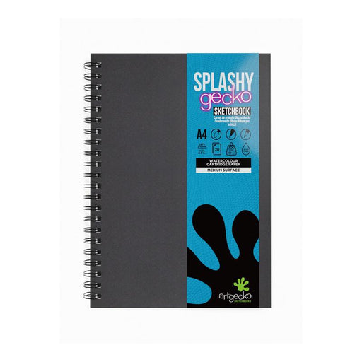 Artgecko Splashy Sketchbook A4 40 Pages 20 Sheets 300gsm White Paper GEC600_1