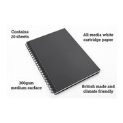 Artgecko Splashy Sketchbook A4 40 Pages 20 Sheets 300gsm White Paper GEC600_4
