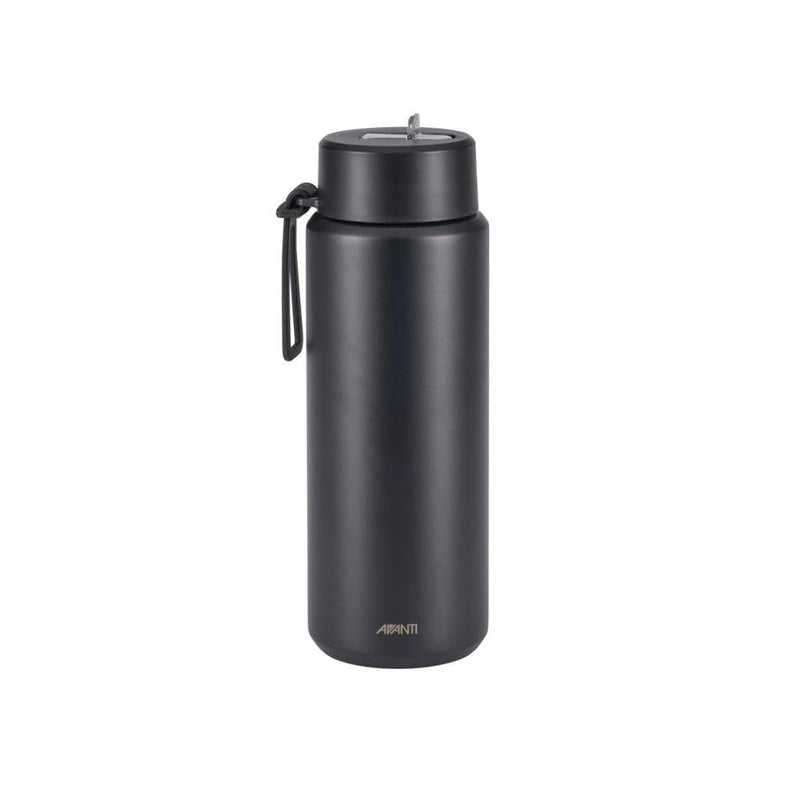 Avanti HydroUltra Insulated Water Bottle wStrap 1L Black, Ceramic Lined_1