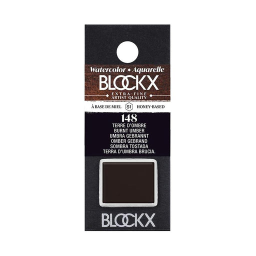 BLOCKX Watercolour Half Pan S1 148 Burnt Umber C41148BXC_1