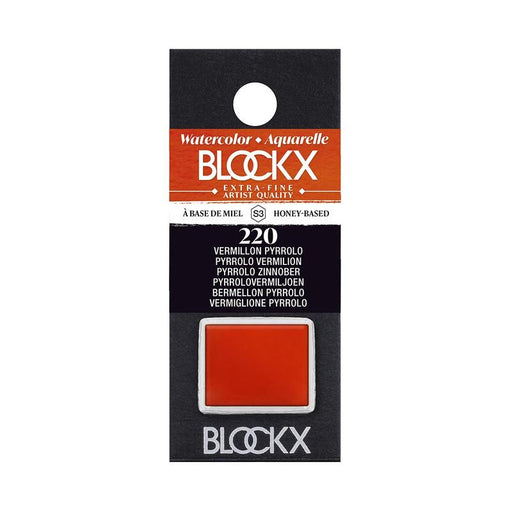 BLOCKX Watercolour Half Pan S3 220 Pyrrolo Vermilion C41220BXC_1
