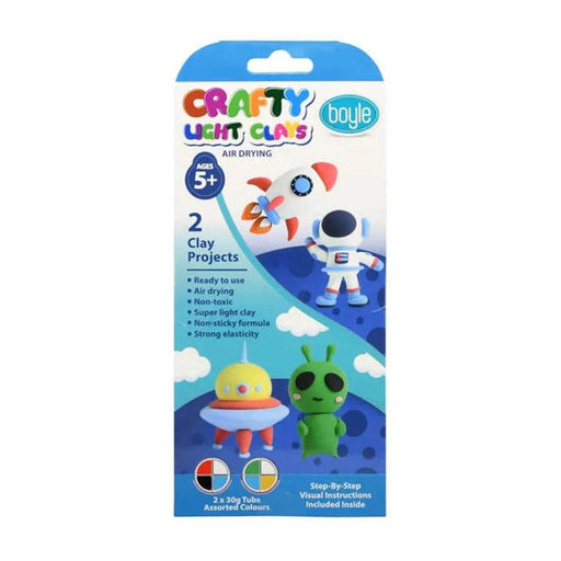 Boyle Crafty Clays Kit DIY Project Outer Space 2 x 30g, Non-toxic_1
