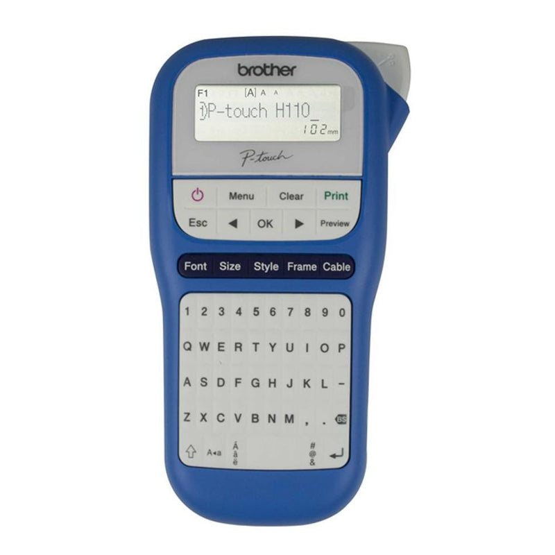 Brother Pth110Bw Durable P-Touch Blue & White Label Printer BPTH110BW_1