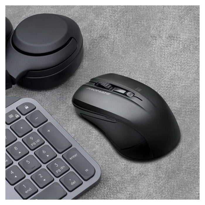 Promate Ergonomic Wireless Mouse CONTOUR.BLK