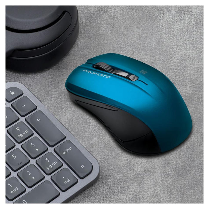 Promate Ergonomic Wireless Mouse CONTOUR.BL