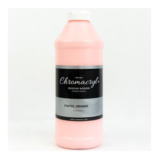 Chromacryl Acrylic Paint Student 1 Litre Pastel Orange 178314_1