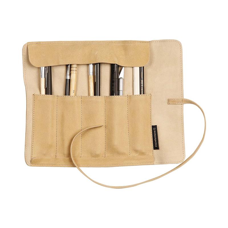 Clairefontaine Flying Spirit Pencil Case Roll Beige C930028C_3