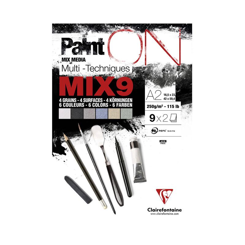Clairefontaine PaintON Pad MIX9 A2 18sh C960079C_1
