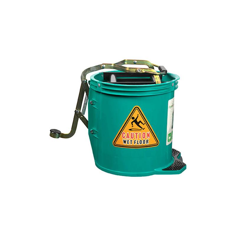 Cleanlink Heavy Duty Mop Bucket Metal Wringer 16L Green 12002_1