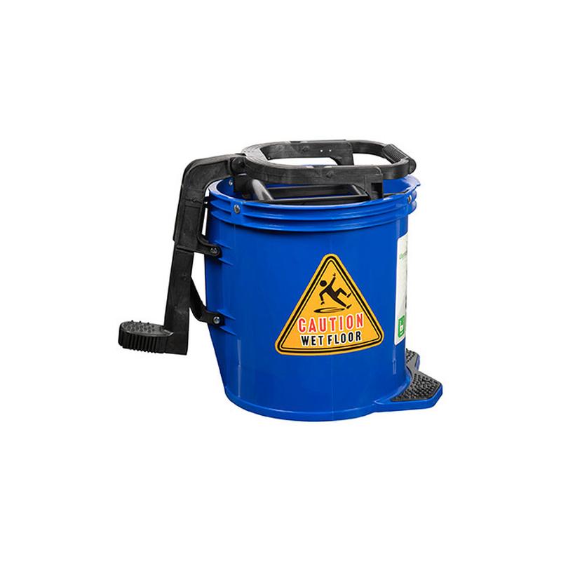 Cleanlink Heavy Duty Mop Bucket Plastic Wringer 16L Blue 12115_1