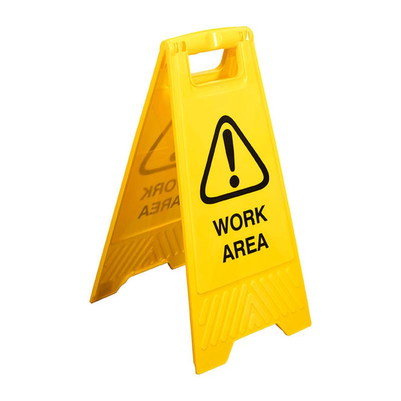 Safety Sign Work Area - Cleanlink Yellow 12162 — Officecentre