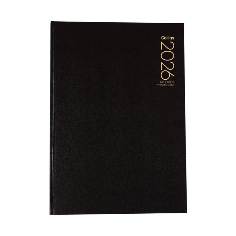 Collins A43A Black Appointment Diary, Week to View, 2024_1