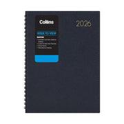 Collins A43 Week To View Diary Navy Even Year 441092_1