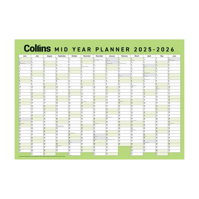 Collins Large Mid Year Planner 2025-2026, Double-Sided 700x990mm_2