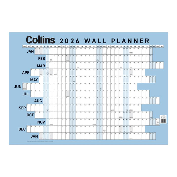 Collins Wallplanner Large 700 X990mm Unlaminated 2026 438174_1