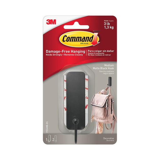 Command Hook 17034MB Medium Matte Black 10344_1