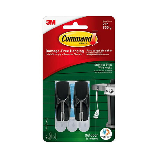 Command Outdoor Hook 17065S-AWES Medium Steel Wire, Pack of 2 11187_1