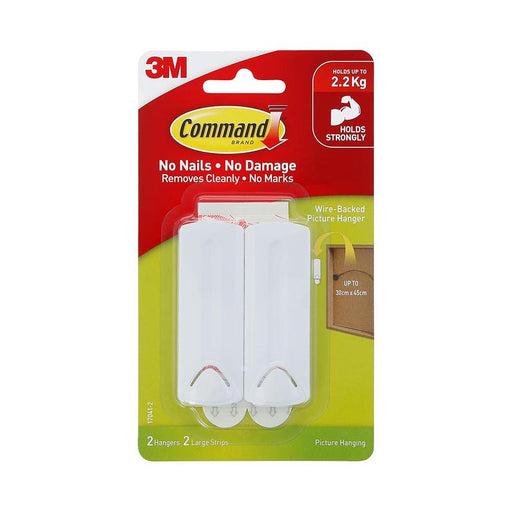 Command Picture Hanger 17041 Large White Wire-Backed, Pack of 2 10288_1