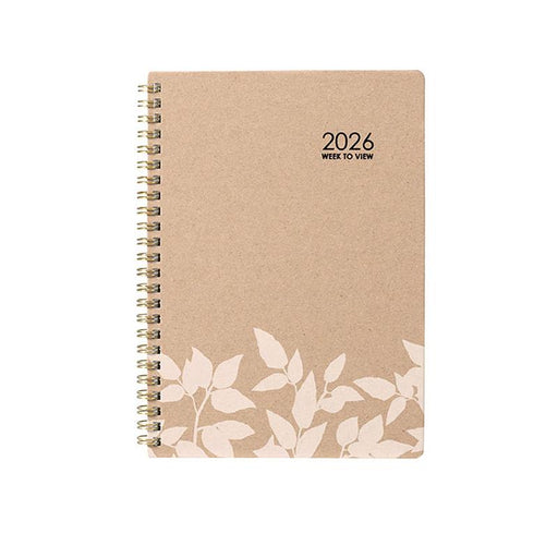 Cumberland 2026 Ecowise Diary A5 Week To View Kraft 57SECB26_1