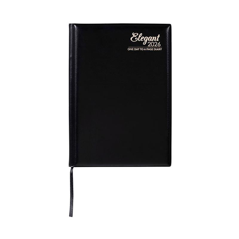 Cumberland 2026 Elegant Diary A5 Day To A Page Black 51EPBK26_1