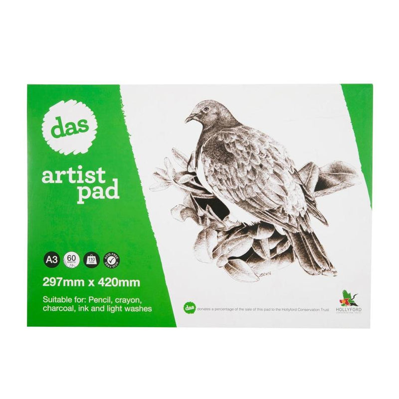 Das Acid Free Woodpigeon Paper Pad 110gsm 60 Sheets - Size A3_1
