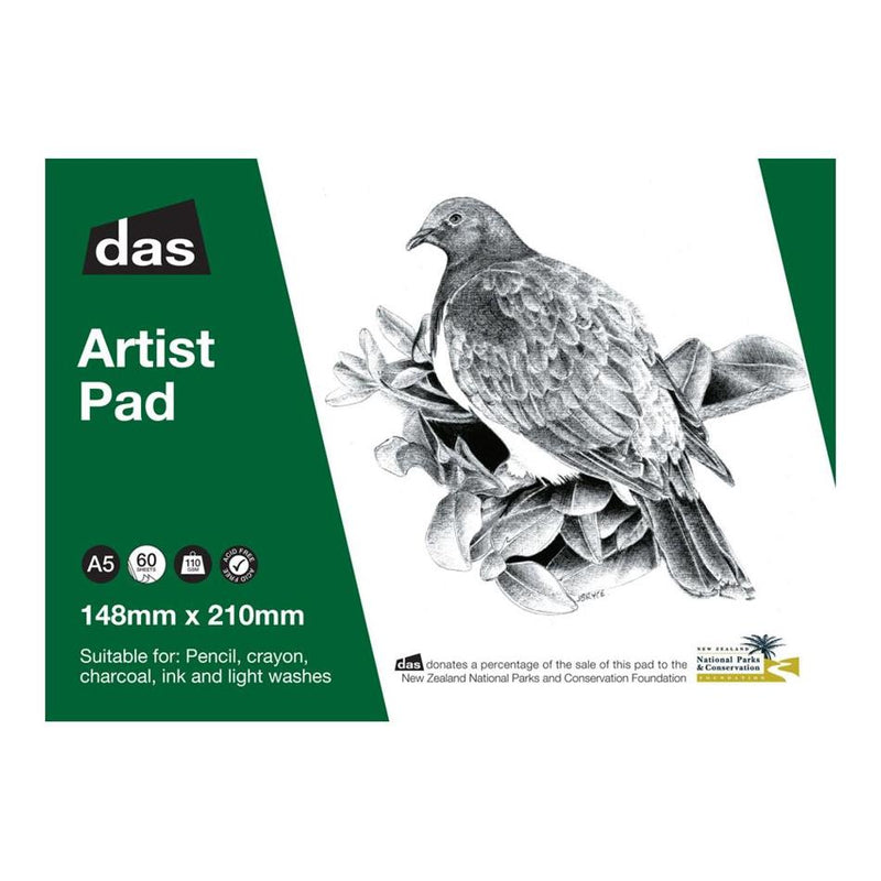 Das Acid Free Woodpigeon Paper Pad 110gsm 60 Sheets - Size A5_1
