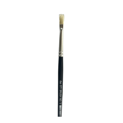 Das Eterna 577 Hog Bristle Flat Brushes - Size 2, Oil Painting_1