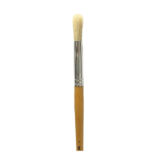 Das Eterna 582 Hog Bristle Round Brushes - Size 7, Medium-Length Handle_1