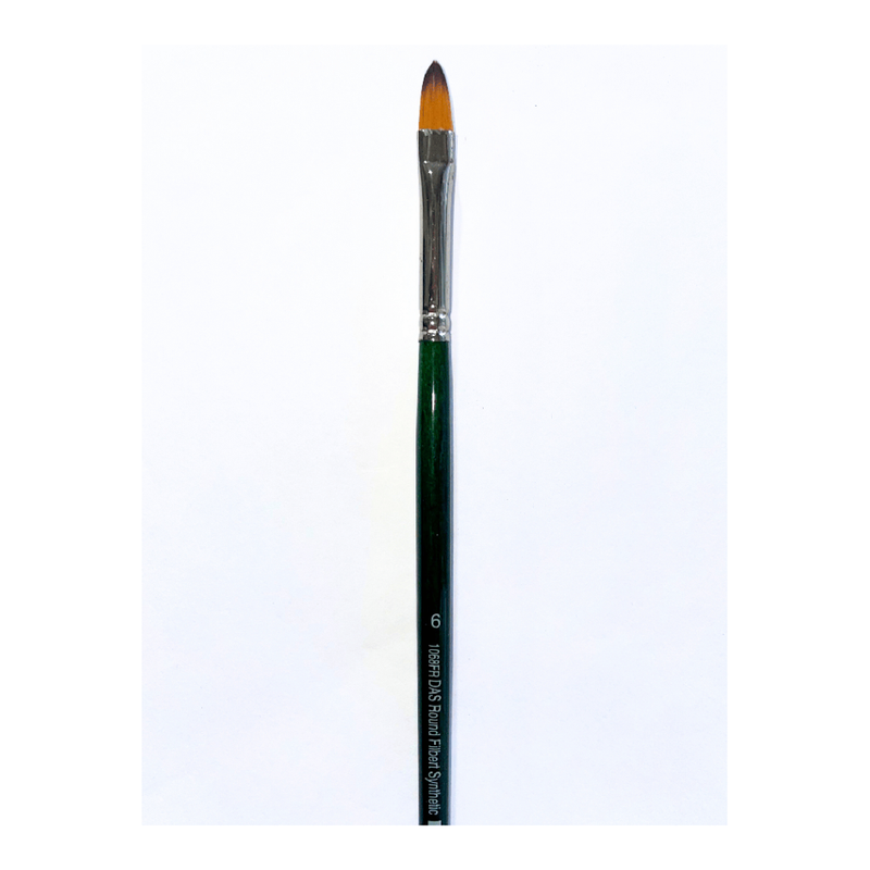 Das S1068FR Synthetic Filbert Long Handle Brushes - Size 6, Oil Painting_1