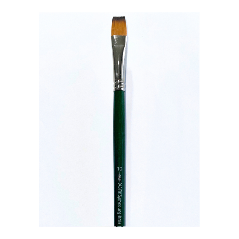 Das S1068F Synthetic Flat Long Handle Brushes - Size 10, Oil Painting_1