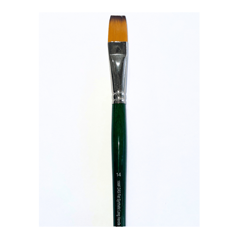 Das S1068F Synthetic Flat Long Handle Brushes - Size 14, Oil Painting_1