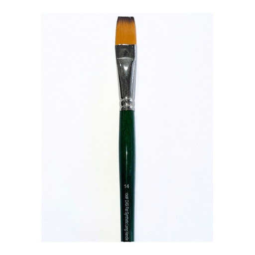 Das S1068F Synthetic Flat Long Handle Brushes - Size 14, Oil Painting_1