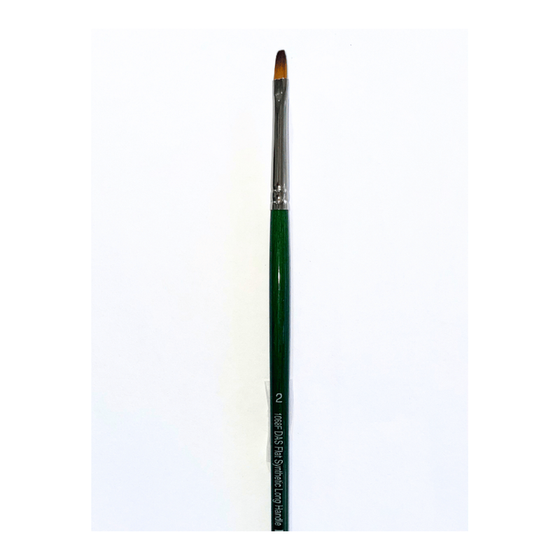 Das S1068F Synthetic Flat Long Handle Brushes - Size 2_1