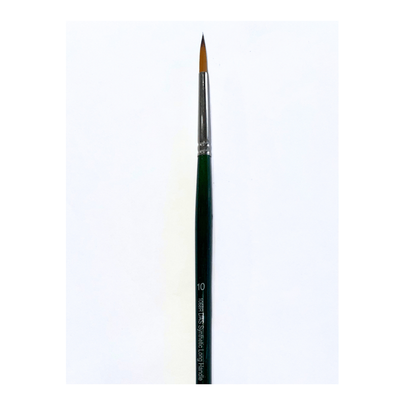 Das S1068R Synthetic Round Brush Long Handle - Size 10, Oil Painting_1