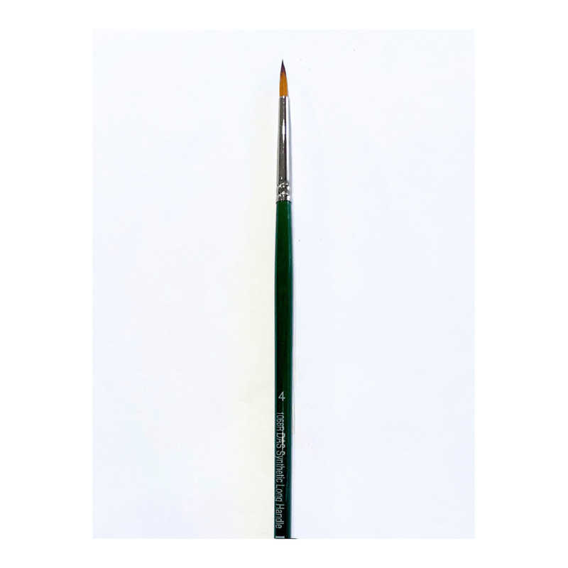 Das S1068R Synthetic Round Brush Long Handle - Size 4, Oil Painting_1