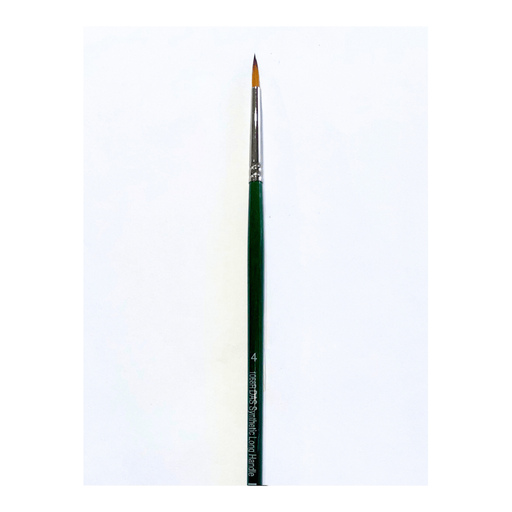 Das S1068R Synthetic Round Brush Long Handle - Size 4, Oil Painting_1