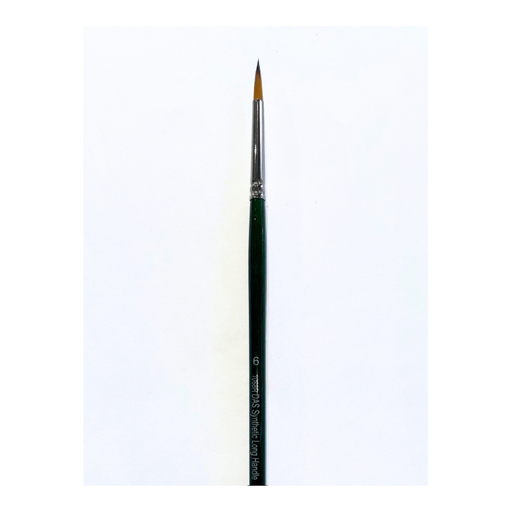 Das S1068R Synthetic Round Brush Long Handle - Size 6, Oil Painting_1