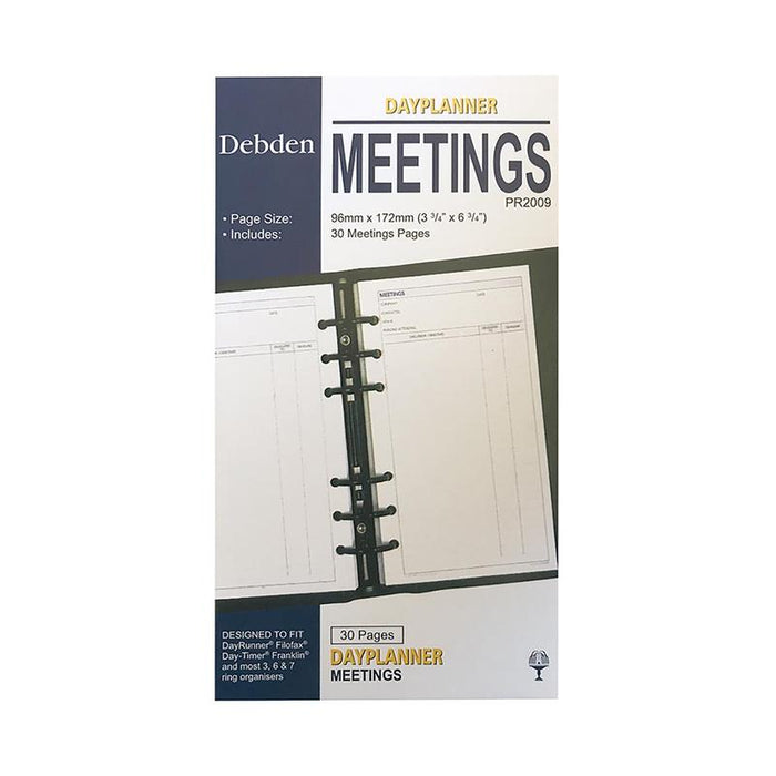 Debden Personal Dayplanner Refill Meetings CDPR2009_1
