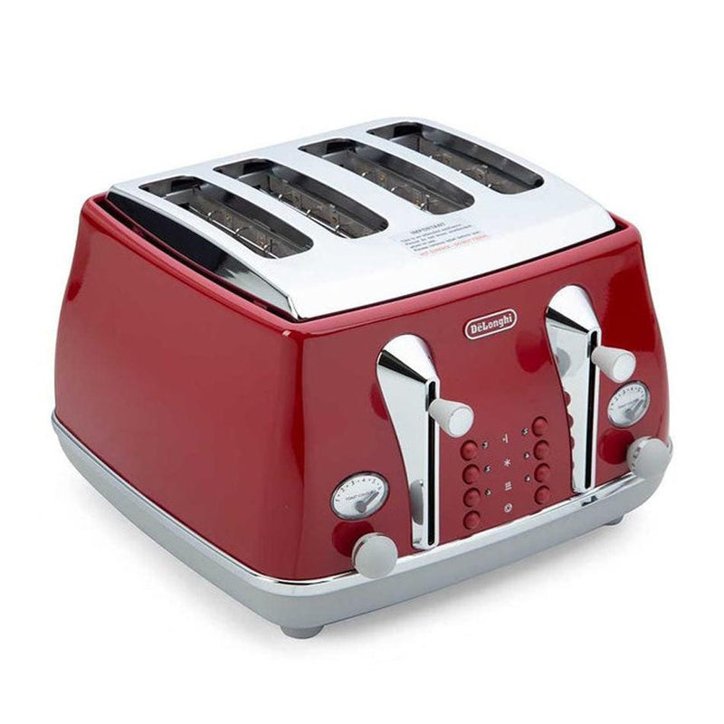 Delonghi Icona Capitals 4 Slice Toaster and Kettle Set - Red_3