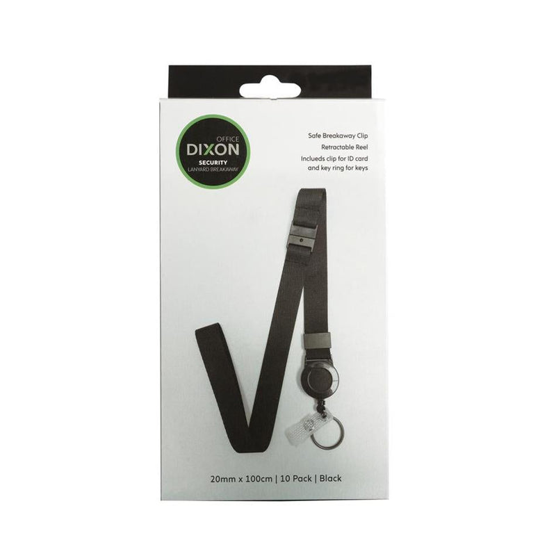 Dixon Retractable Lanyard with Breakaway Clip, Pack of 10_1
