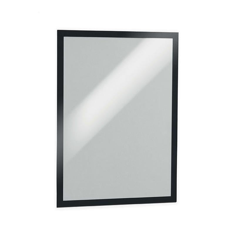 Durable Duraframe Self-Adhesive Sign Holder A3 Black Pk2 487301_1