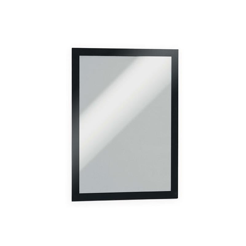 Durable Duraframe Self-Adhesive Sign Holder A4 Black Pk2 487201_1