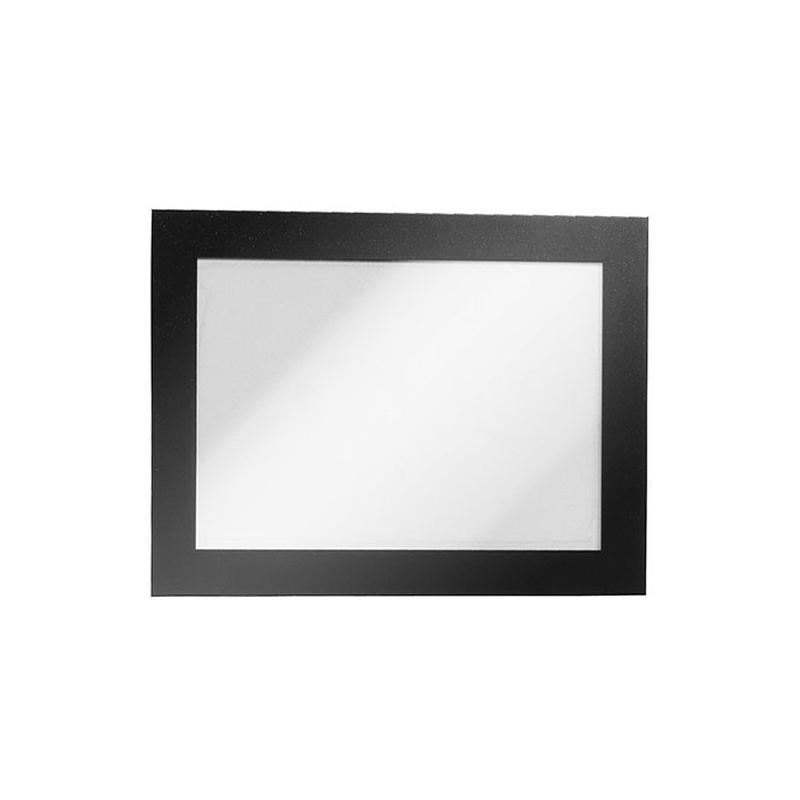 Durable Duraframe Self-Adhesive Sign Holder A6 Black Pk2 487001_1